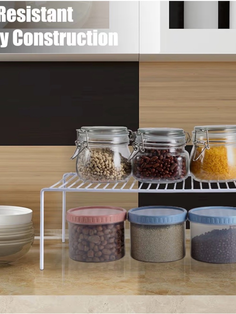 White Wire Shelf Rack - Kitchen Organizer - Picture 3 of 6